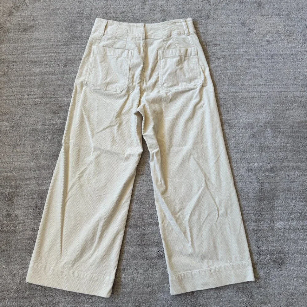 Anthropologie Maeve Colette Cropped Wide-Leg Corduroy Pants - Picture 9 of 11